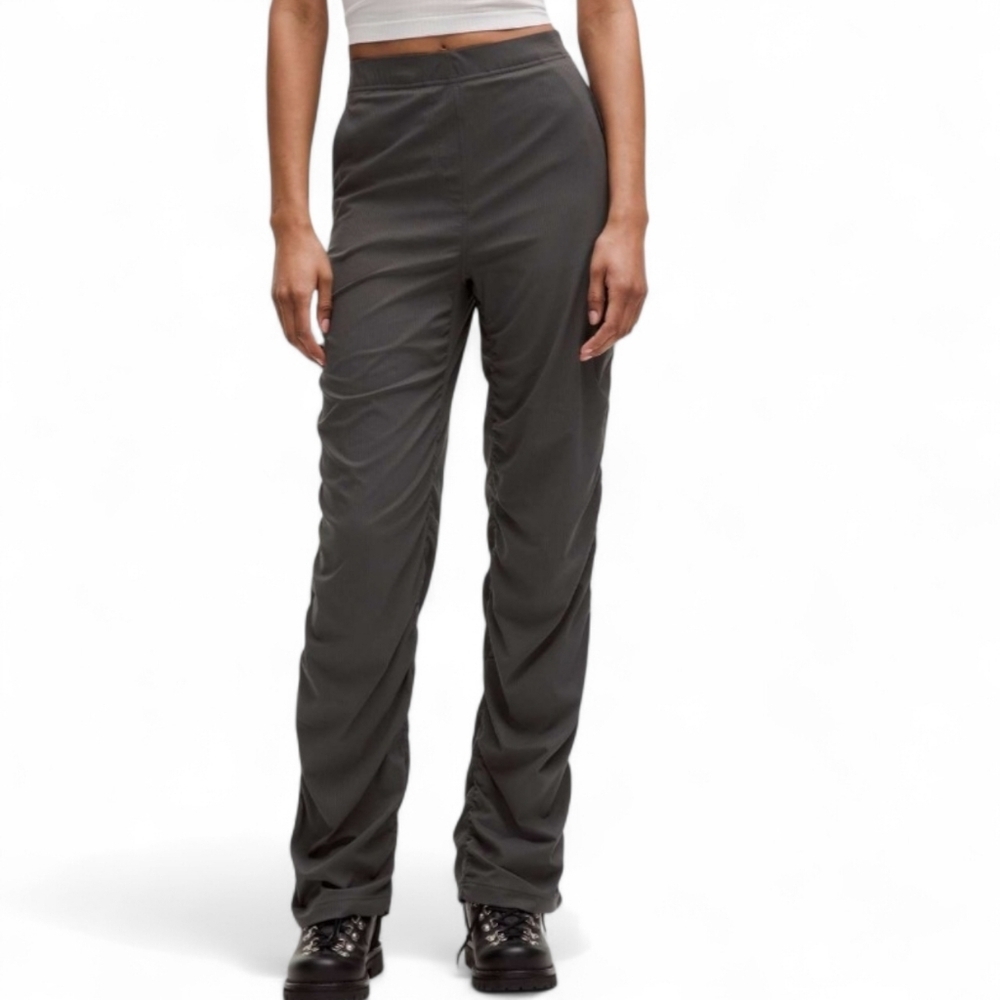 Lululemon Dance Studio Slim-fit High-rise Flared Pants Graphite Gray Sz Small